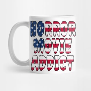 USA Flag Horror Movie Addict Mug